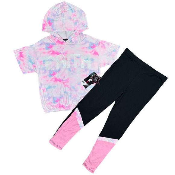 Girls 2 Piece Set - Sugar Plum Top / Leggings - Picture 1 of 5